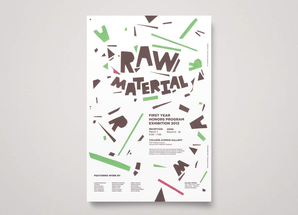 Raw Material Printed Poster