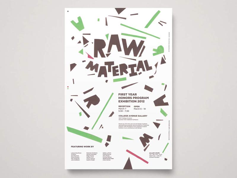 Raw Material exhibition poster